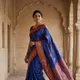 Royal Blue And Deep Red__Zari and Saree