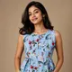 Sky Blue Floral Print