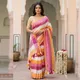 Pink Mustard Yellow And Ivory__Zari and Saree