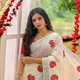 Ivory Off White__Zari and Saree