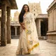 Off White Multicolor Gold__Zari and Saree