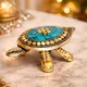 Antique Gold with Turquoise green__RahaDecor