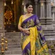 Blue & yellow __Shree Kala Saree