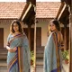 Blue green white__SHANTALA SAREES