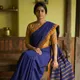 Purple blue__SHANTALA SAREES