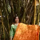 Bright Orange  mustard with Gold Accents__The Piku