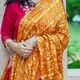 Bright Orange  mustard with Gold Accents