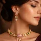 Pink & Green Kundan