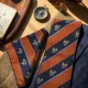 Rust Brown Navy Blue Gold__THE DELHI LOOM
