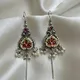 Antique Silver with Red and White Kundan Accents__Zivere
