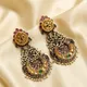 Antique Silver with Multicolour Kundan Accents__Zivere