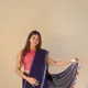 Deep Indigo Blue Base with Multicolor Checks and Striped Border__Akshya Marketing And Consulting