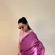 Saree Colour:  PLUM & Blouse Colour: Soft Lilac Base with White Buta & Vine Print__Akshya Marketing And Consulting