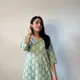 Mint / Sage Green Base with Ivory White Prints__Akshya Marketing And Consulting