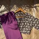 Saree Colour: Plum Purple &  Blouse Colour: Charcoal Grey Base with Off-White Horse Motif Print__Akshya Marketing And Consulting