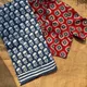 Indigo Blue, Ivory & Rust Red