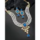 Navy Blue , White & Golden__Viva Jewels