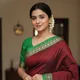 Maroon with green__Deeksha Cotton