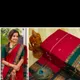 Raspberry Red with Green__Deeksha Cotton