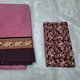 Rose pink with coffee border__Deeksha Cotton