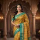 Yellow with green__Deeksha Cotton