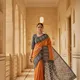 Mustard & Charcoal Grey__Kewra Saree