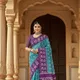Teal Blue & Purple__Kewra Saree