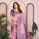 Blush Pink with Navy Blue Kashmiri Weaving__Raatelrue