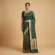 Bottle Green__Banaras Silk Fabric 