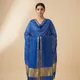 Royal Blue__Banaras Silk Fabric 