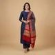 Navi Blue__Banaras Silk Fabric 