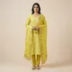 Yellow__Banaras Silk Fabric 