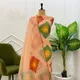 Peach__Banaras Silk Fabric 