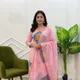 Pink__Banaras Silk Fabric 