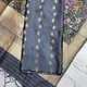 Grey__Banaras Silk Fabric 