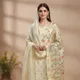 Off White__Banaras Silk Fabric 