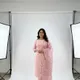 Baby pink__Banaras Silk Fabric 