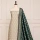 Botal green &chiku__Banaras Silk Fabric 