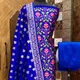 Royal blue__Banaras Silk Fabric 