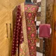 Mahroon__Banaras Silk Fabric 
