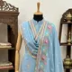 Sky blue__Banaras Silk Fabric 