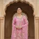 Pink__Banaras Silk Fabric 
