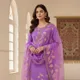 Purple__Banaras Silk Fabric 