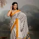White And Yellow__Store of Saree