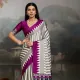 White And Purple__Store of Saree