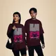 Maroon__Glitch Realm Tees Apparel