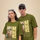 OliveGreen__Glitch Realm Tees Apparel
