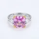 Silver with Pink Stone