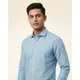 Slub Textured  Sky Blue__Title Trends