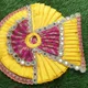 Yellow & Purple Mirror-Work Poshak:__AARADHYA SHRINGAR
